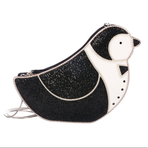 kate spade Handbags - Kate Spade RARE Clifton Lane Black Sparkle Penguin Purse Bag